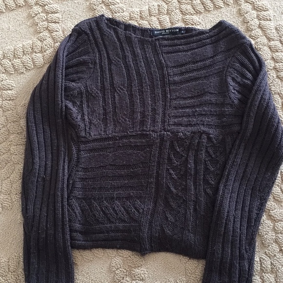 LG Brown Sweater  David Bitton Buffalo - Picture 3 of 5